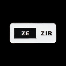 Load image into Gallery viewer, Pronouns Pin: ZE/ZIR
