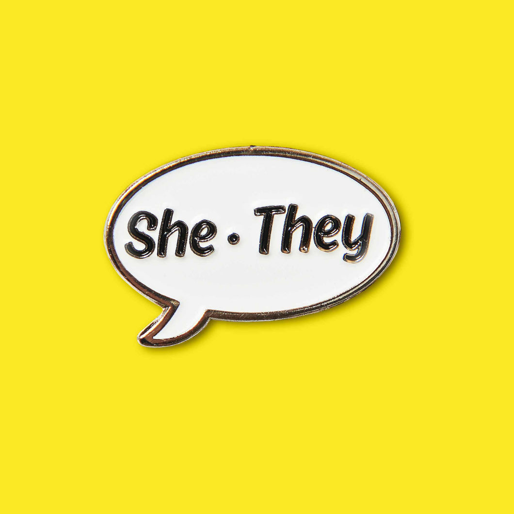 Pronouns Pin: She/They - urBasics